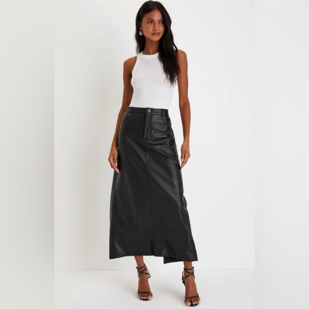 Free People Elegant Black Maxi Skirt